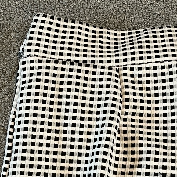 Maeve by Anthropologie Pants Womens Medium Black White The Colette Wide Leg Crop - Picture 9 of 9